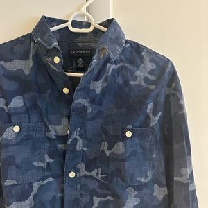 Blue Camo Button Shirt